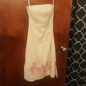 Express pink strapless dress